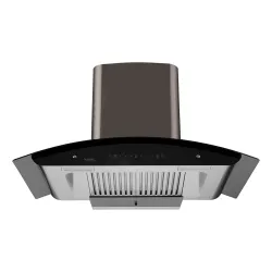 Hindware Smart Appliances | Revio Plus Auto Clean 90 cm 1400 m³/hr Chimney | Touch Control | Motion Sensor | | Energy Efficient LED Light | Powerful Suction | Wall Mounted Black (Curved Chim...