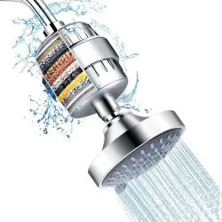 Hindware Shower & Tap Hard Water Filter, 10-Layer