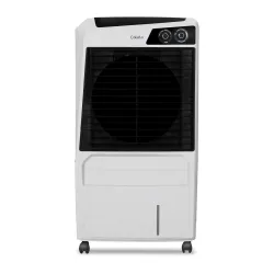 Hindware Smart Appliances Calisto 105L | Desert Air Cooler with Woodwool Pads, Inverter Compatible, Castor wheels and motorized air flow control & High Air Delivery (White & Black)