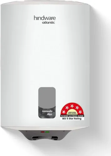 Image of Hindware Smart Appliances Immedio Plus 15 L Storage Water Geyser | 5 Star BEE Energy Rating | Glassline Tanked  (White, 