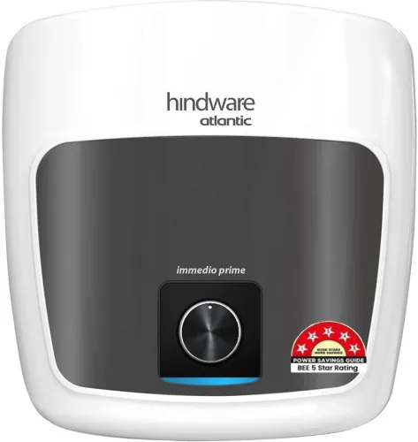 Image of Hindware Smart Appliances Immedio Prime 15 L Storage Water Geyser | 5 Star BEE Energy Rating | Glassline Tanked  (White,