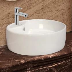 Hindware Solitaire Table Top Ceramic Wash Basin (Star White)