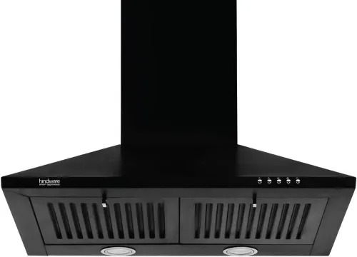 Image of Hindware Velda 60 Pyramid Chimney – 1000 CMH, LED, Baffle Filter, Black