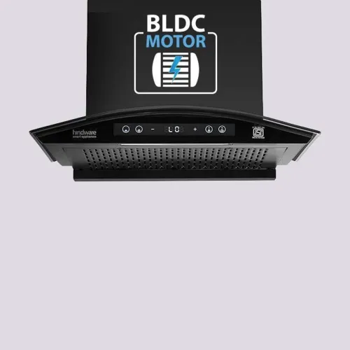 Image of Hindware Ripple Neo 60 Auto Clean Filterless Chimney – 1400 CMH, BLDC Motor, Motion Sensor, Black