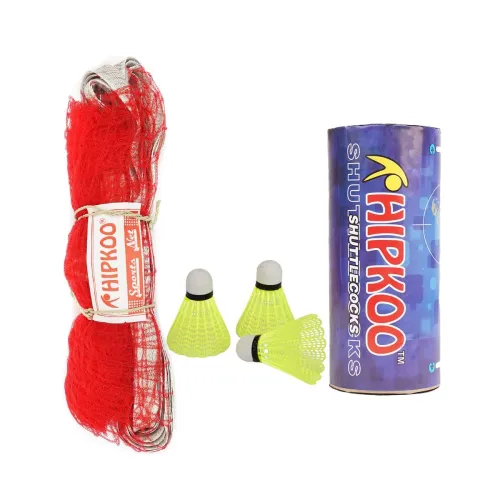 Image of Hipkoo Feather Shuttlecock with Net Set (3 Shuttlecocks * 1 Net)