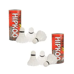 Hipkoo Sports Badminton Shuttlecocks, Goose Feather Shuttlecocks Stable & Durable Sports Training Badminton Balls for Indoor Outdoor Game (Set of 6)