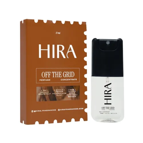Image of HIRA Off The Grid Pocket Perfume for Man 10 ml | Fresh, Earthy, Citrus & Woody Eau De Parfum | Long Lasting Travel Perfu