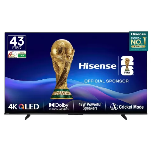 Image of Hisense 108 cm (43 Inches) 4K Ultra HD Smart QLED TV