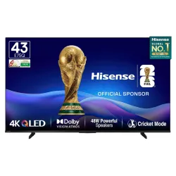 Hisense 108 cm (43 Inches) 4K Ultra HD Smart QLED TV