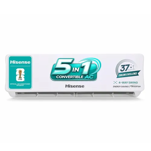 Image of Hisense 1.5 Ton 5 star Inverter Split AC(Copper, 5-in-1 Convertible with Intelligent 4 modes, PM 2.5 filter, Anti corros