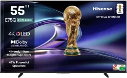 Hisense 55E75Q 139 cm (55 inch) QLED Ultra HD (4K) Smart VIDAA TV with 4 Speakers