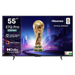 Hisense 139 cm (55 inches) E7Q PRO Series 4K Ultra HD Smart QLED TV 55E7Q PRO (Charcoal Grey)
