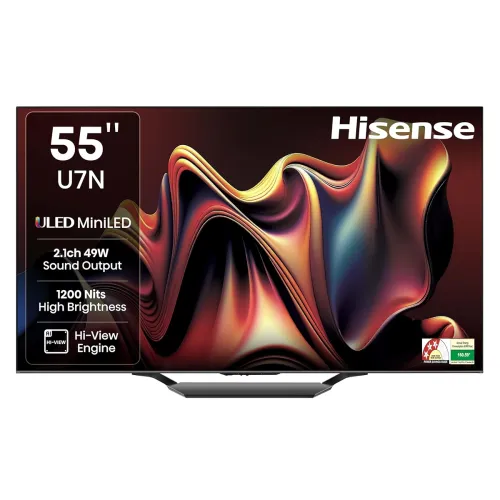 Image of Hisense 55Inch U7N 4K QLED Mini LED Smart TV (55U7N)