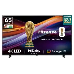 Hisense 164 cm (65 inches) E6N Series 4K Ultra HD Smart LED Google TV 65E6N (Black)