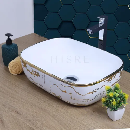 Image of HISRE Table Top Wash Basin For Bathroom