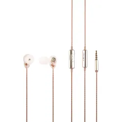 Hitage HB-291 Transparent and Tangle Free Round i Like One Key Answer Wired Headset 