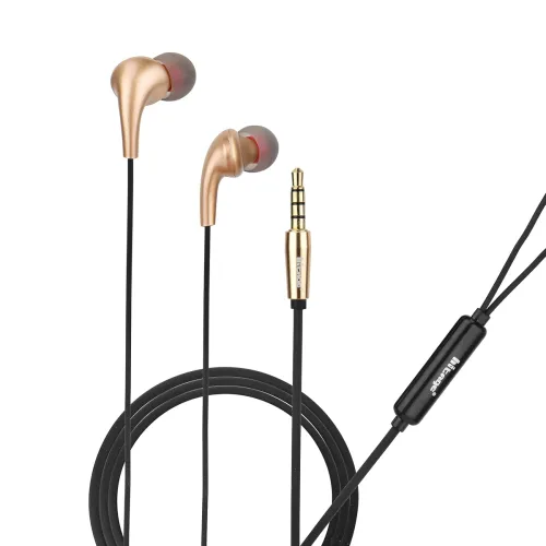 Image of Hitage HB-19 Light Weight High Defination Stereo Earphone Wired Headset (Yellow, in The Ear)