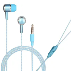 Hitage HPB-315 Wired Earphones with Mic & Deep Bass (Blue)