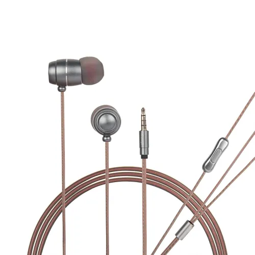 Image of Hitage MH-78 Metal Wired Earphones with Ultra Bass (Black)