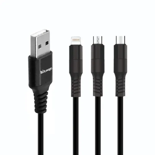 Image of Hitage WB657 3 in 1 Micro Data Cable Fast Charging Data Cable