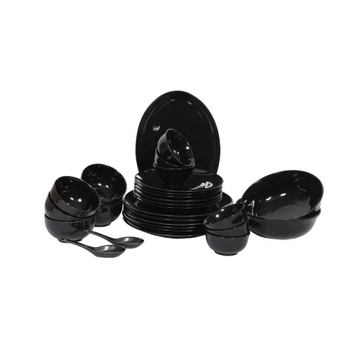 Image of Hitkari Black Sea Porcelain Dinner Set – 33 Pc