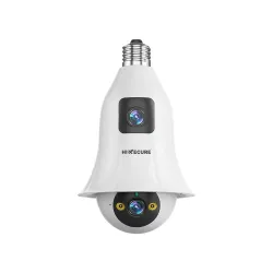 Hixecure 4MP Dual Lens Bulb WiFi Security Camera with Night Vision & 2-Way Audio