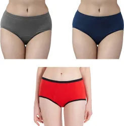 HNG  Pack of 3 Women Periods Blue, Grey, Red Panty