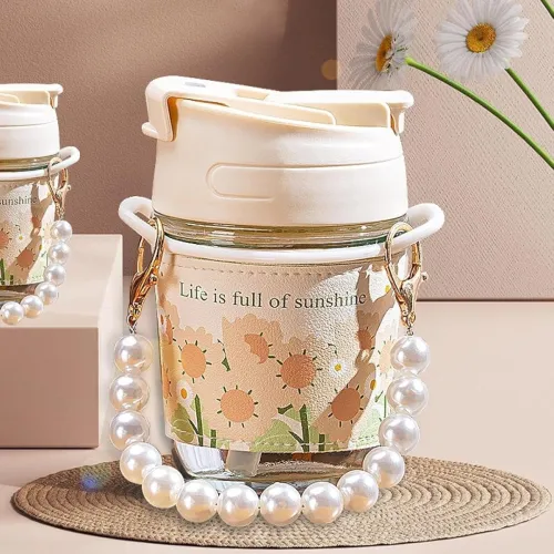 Image of HOHO Aesthetic Coffee Mug with Straw