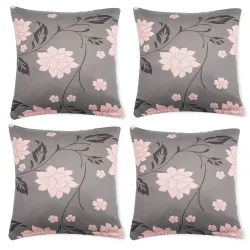 HOKIPO Stretchable Cushion Cover 16x16, Pack of 4 (AR-4282-E11*4)