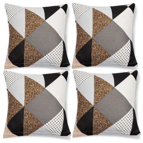 Image of HOKIPO Stretchable Cushion Covers, 16x16 inches * Set of 4