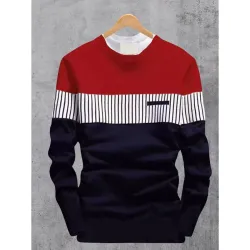 HOLDIT Color Block Round Neck Polyester T-Shirt for Mens