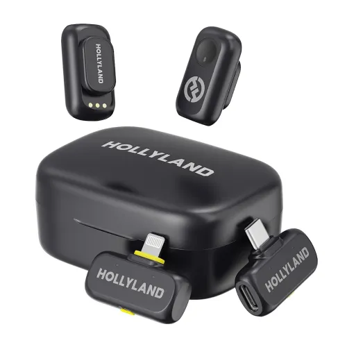 Image of Hollyland Lark A1 Combo Wireless Lavalier Microphone 48kHz/24-bit Audio 3-Level Noise Cancellation