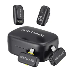 Hollyland Lark A1 Combo Wireless Lavalier Microphone 48kHz/24-bit Audio 3-Level Noise Cancellation