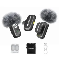 Hollyland Lark A1 Mini Duo Wireless Lavalier Microphone, 48kHz /24-bit Audio