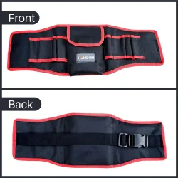 Homdum Durable 20 Inch Multi Pocket Canvas Tool Belt Yellow Black