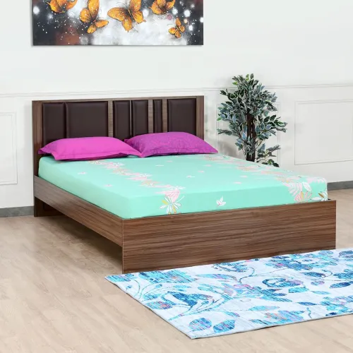 Image of @home by Nilkamal Sterling Upholstered King Headboard Bed