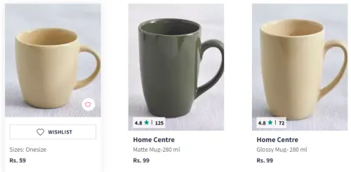 Image of Home center Cup Starting @ ₹59