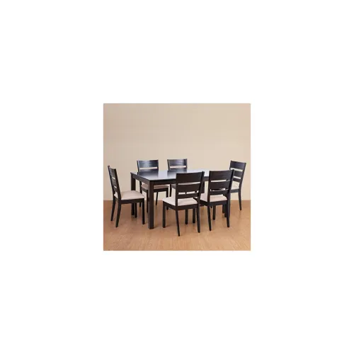 Image of Home Centre 6 Seater Montoya Solid Wood Dining Set with 6 Chairs 
