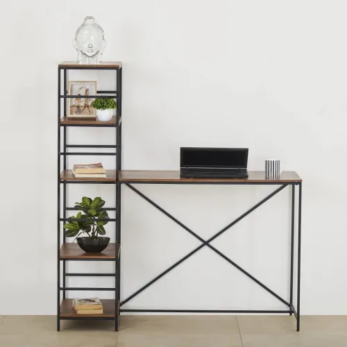 Image of Home Centre Ajax Mango Wood Bookcase Table