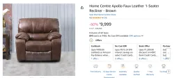 Home Centre Apollo Faux Leather 1-Seater