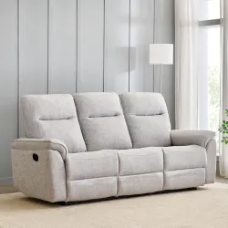 Home Centre | Artise 3-Seater Fabric Recliner | Recliner Sofa for Living Room