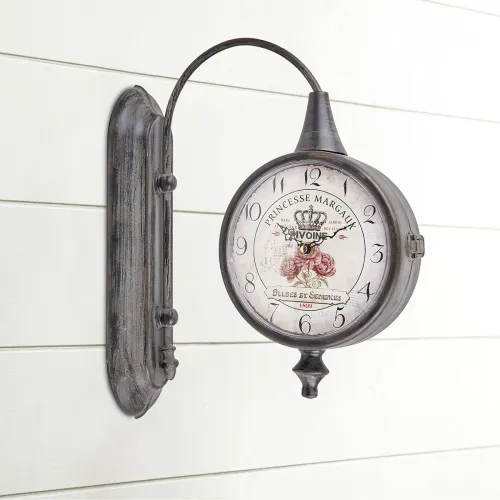 Image of Home Centre Casablanca Metal Wall Clock - 32.5x38.5cm