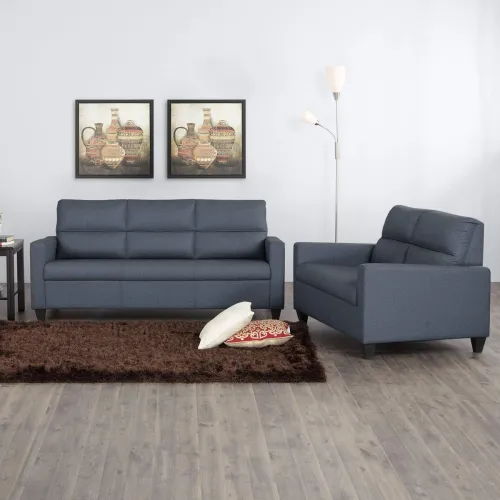 Image of Home Centre Clary 2+3 Seater Sofa Set – Blue