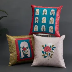 Home Centre Corsica Bela Printed Cushion Cover - 40x40cm - Set of 3