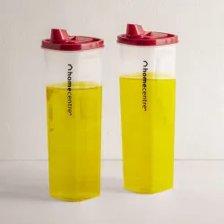 Home Centre |Corsica Ooze Set of 2 Polypropylene Oil Containers - 1L