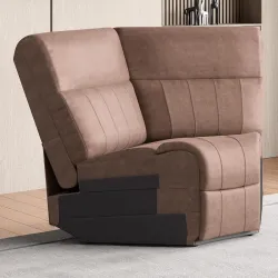 Home Centre Denver Fabric 1-Seater Wedge Recliner - Brown