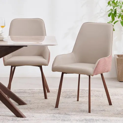 Image of Home Centre Dune Faux Leather Dining Chair Set of 2