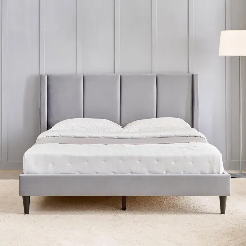 Image of Home Centre Helios Bravo Aden Upholstered King Size Bed Without Storage