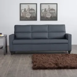 Home Centre Helios Clary Fabric 3-Seater Sofa - Blue