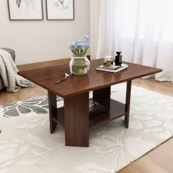 Home Centre | Helios Kohi Coffee Table | Center Table for Living Room | Engineered Wood | Brown | 1 Year Warranty